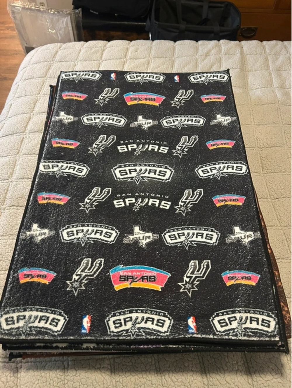 San Antonio Spurs tufted rug 22”x32”